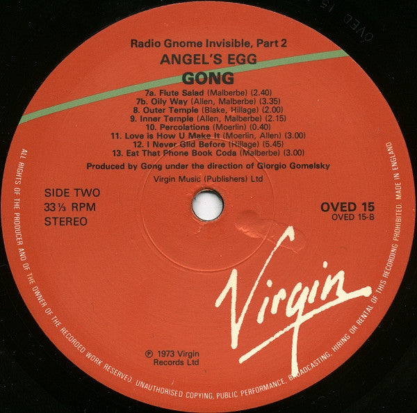 Gong : Angel's Egg (Radio Gnome Invisible Part 2) (LP, Album, RE)
