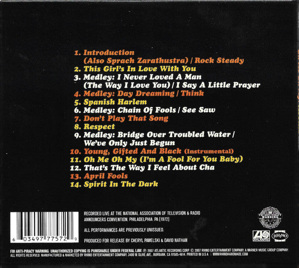 Aretha Franklin : Oh Me Oh My: Aretha Live In Philly, 1972 (CD, Album, Ltd, Num, Pap)