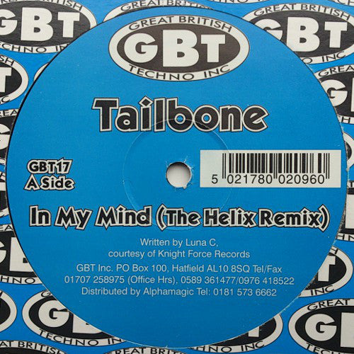 Tailbone : In My Mind (The Helix Remix) / Welcome To My Mind (12")