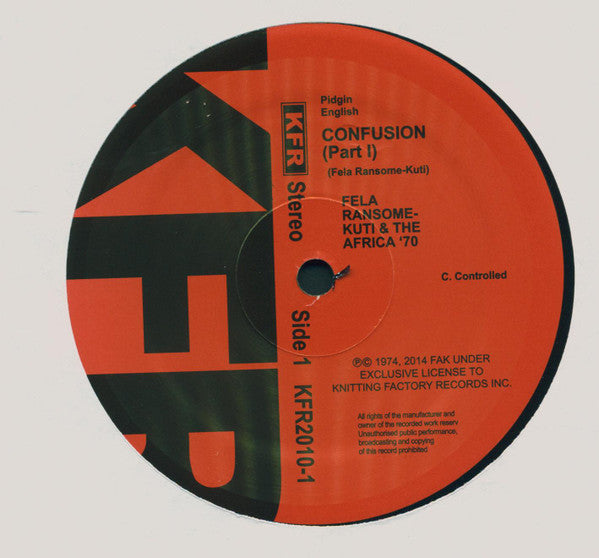 Fela Ransome-Kuti* & The Africa 70* : Confusion (LP, Album, RE)
