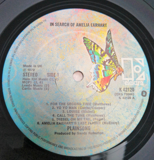 Plainsong : In Search Of Amelia Earhart (LP, Album, RE)