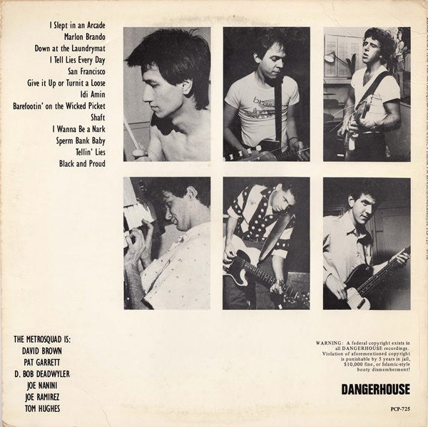 Black Randy & The Metrosquad : Pass The Dust, I Think I'm Bowie. (LP, Album)