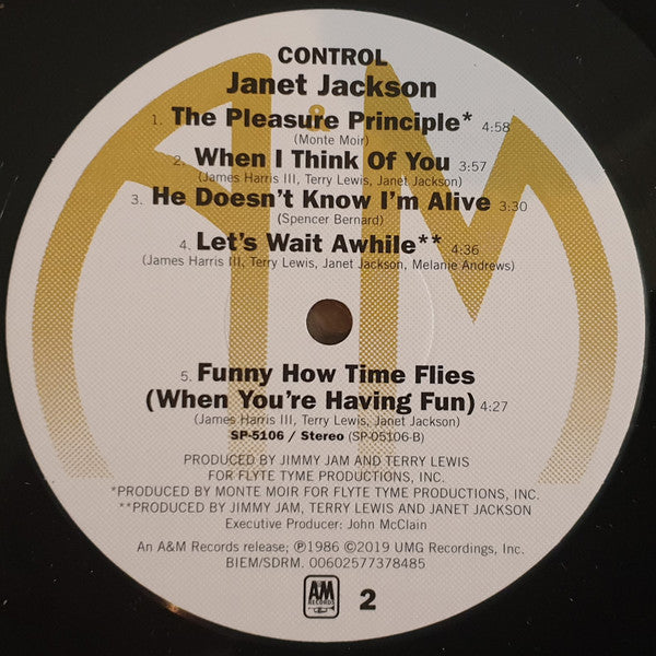 Janet Jackson : Control (LP, Album, RE, 180)
