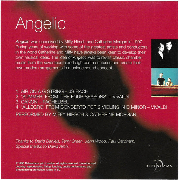 Miffy Hirsch & Catherine Morgan : Angelic (CD, EP)