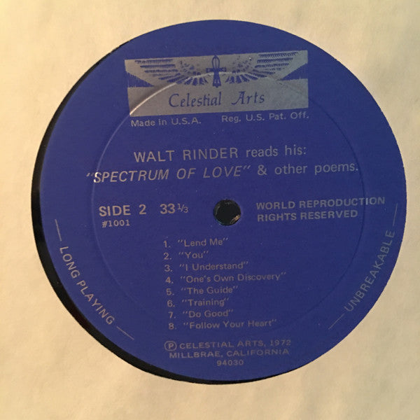 Walter Rinder : “Spectrum Of Love” & Other Poems (LP)