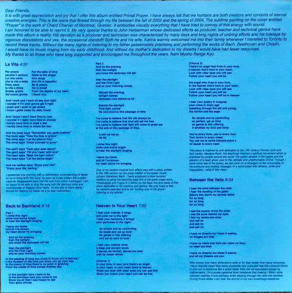 Beverly Glenn-Copeland : Primal Prayer (LP, Album, RE)