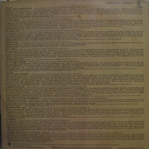 Carole King : Tapestry (LP, Album, RE)