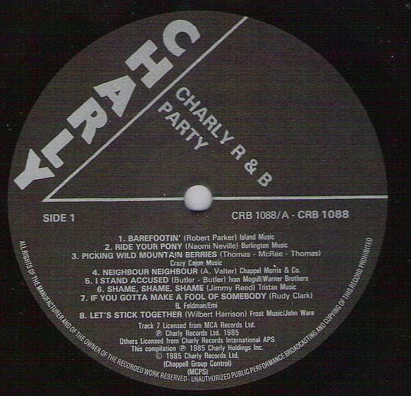 Various : Charly R & B Party (LP, Comp)
