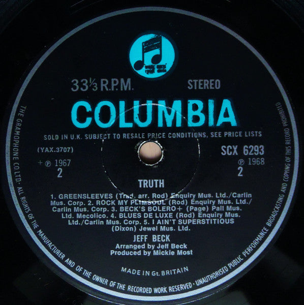 Jeff Beck : Truth (LP, Album)