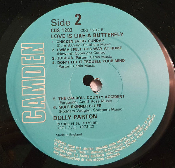 Dolly Parton : Love Is Like A Butterfly (LP, Comp)