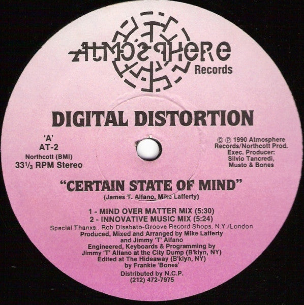 Digital Distortion : Certain State Of Mind (12")