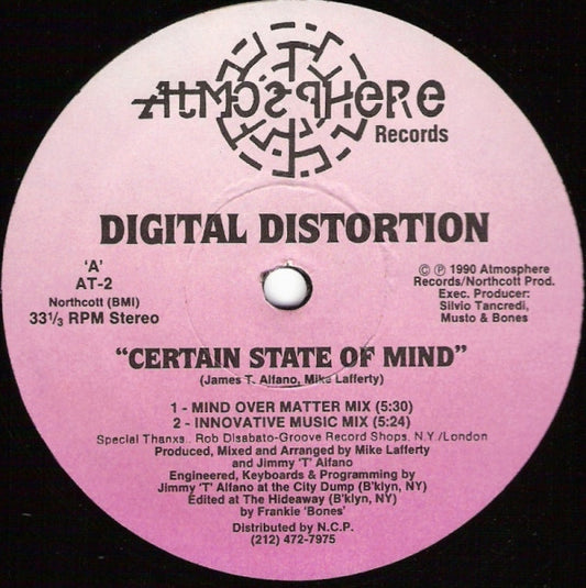 Digital Distortion : Certain State Of Mind (12")