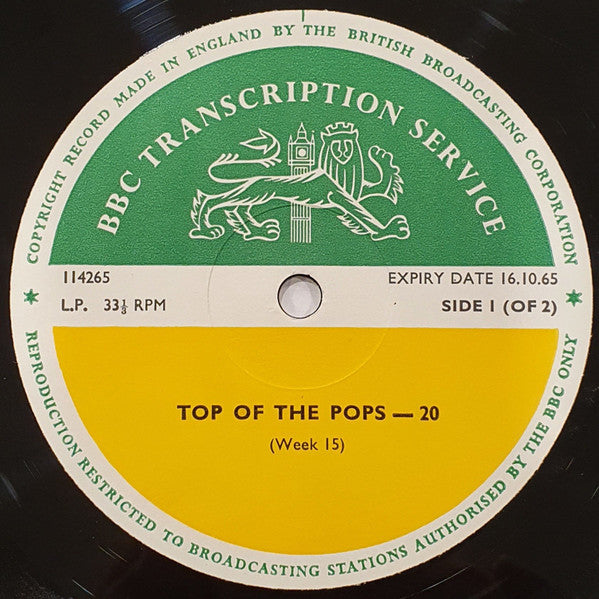Various : Top Of The Pops-20 (LP, Mono, Transcription)
