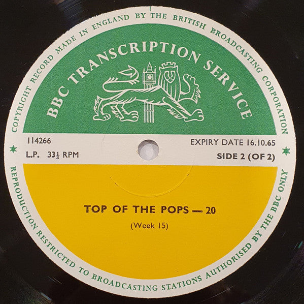 Various : Top Of The Pops-20 (LP, Mono, Transcription)