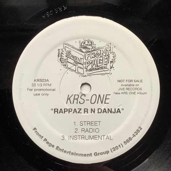 KRS-One : Rappaz R N Danja (12", Promo)