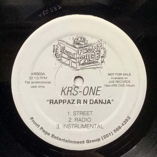 KRS-One : Rappaz R N Danja (12", Promo)