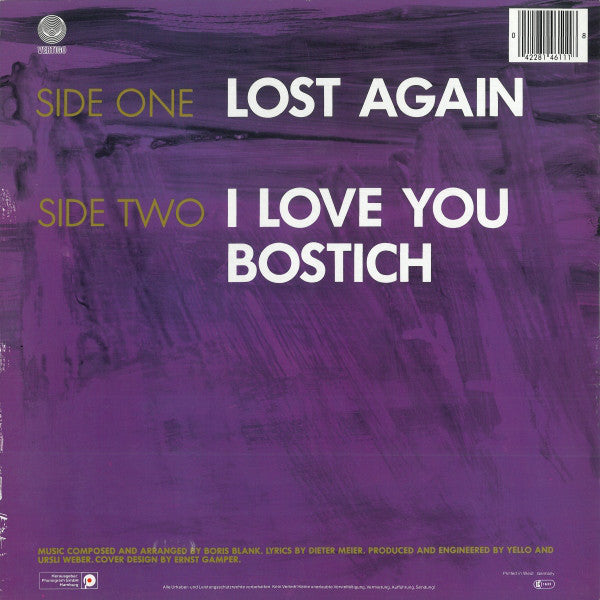 Yello : Lost Again (12", Maxi, Red)