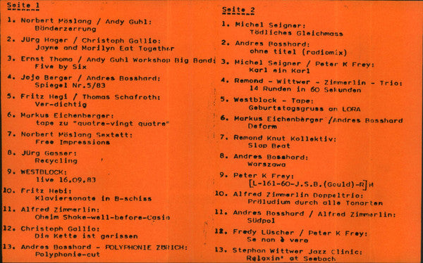 Various : Sieben vor 84 (Cass, Album)