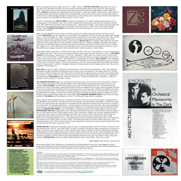 Bob Stanley & Pete Wiggs : The Tears Of Technology (2xLP, Comp, Ltd, Whi)