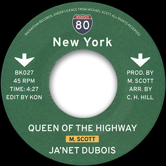 Ja'net DuBois / Jady Kurrent* : Queen Of The Highway / Standing There (7")