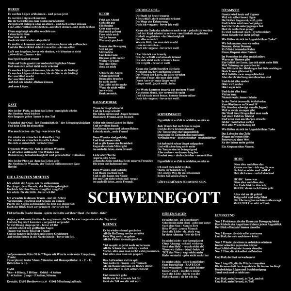 EA80 : Schweinegott (LP, Album, RE)