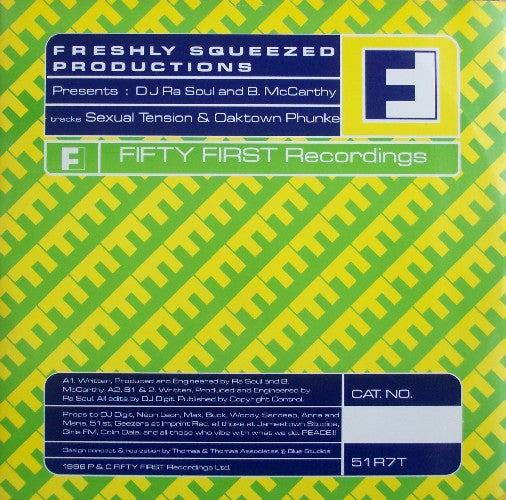 DJ Ra Soul And B. McCarthy* : Sexual Tension / Oaktown Phunke (12")