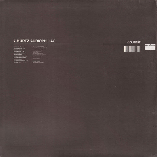 7 Hurtz : Audiophiliac (LP, Album)