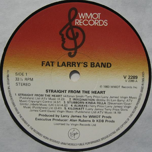 Fat Larry's Band : Straight From The Heart (LP, Album)