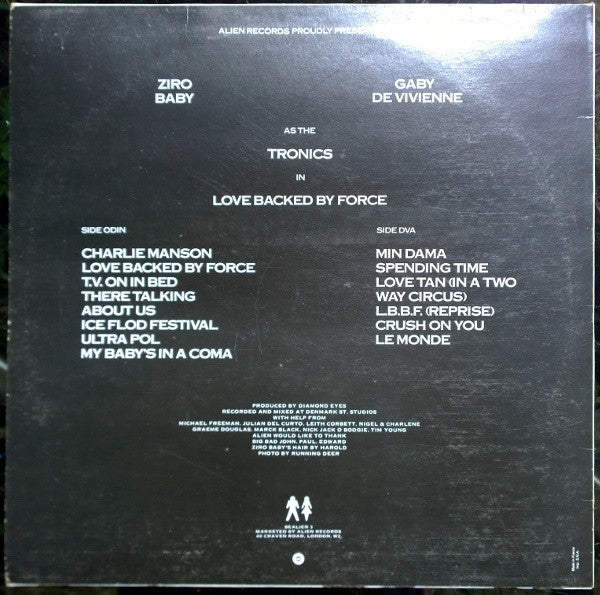 Tronics (2) : Love Backed By Force (LP, Album)