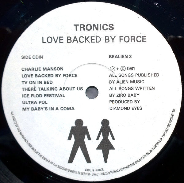 Tronics (2) : Love Backed By Force (LP, Album)