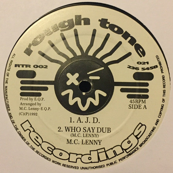 MC Lenny : A.J.D. (12")