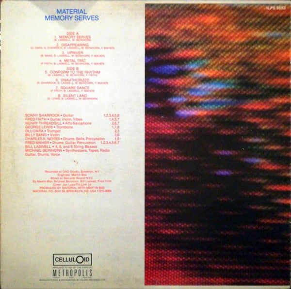 Material : Memory Serves (LP, Album)