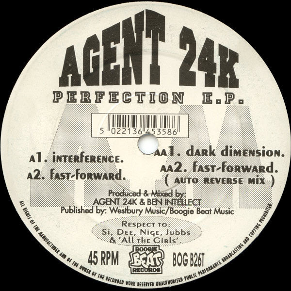 Agent 24K : Perfection E.P. (12", EP)