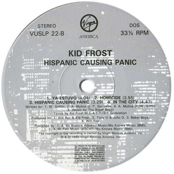 Kid Frost : Hispanic Causing Panic (LP, Album)