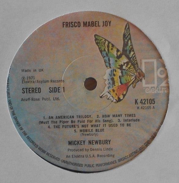 Mickey Newbury : 'Frisco Mabel Joy (LP, Album)