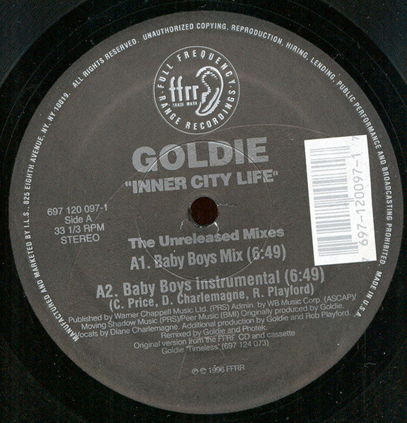 Goldie : Inner City Life (The Unreleased Mixes) (12")