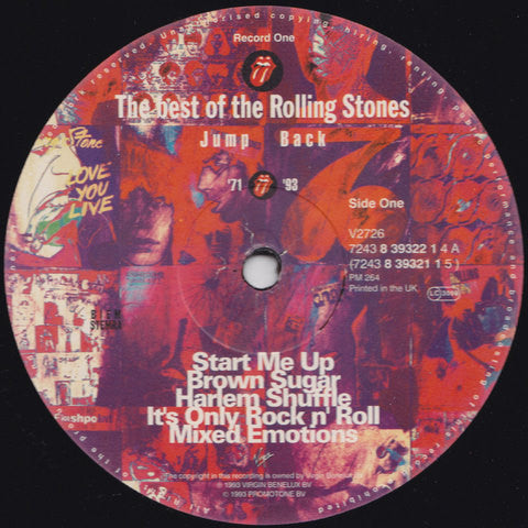 The Rolling Stones : Jump Back (The Best Of The Rolling Stones '71 - '93) (2xLP, Comp)