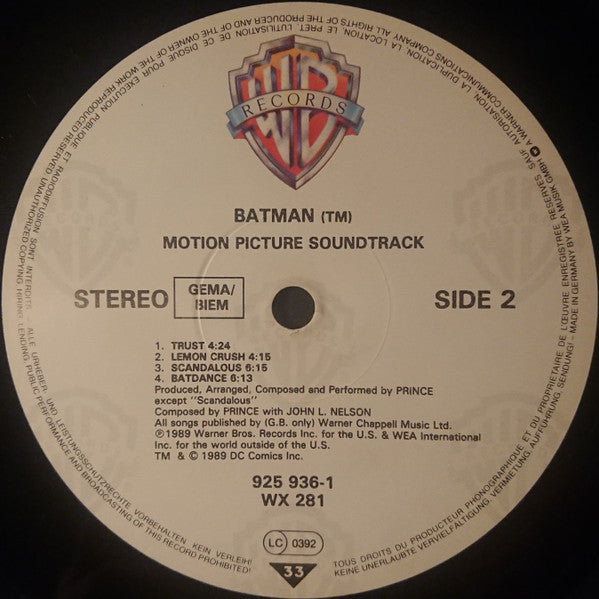 Prince : Batman™ (Motion Picture Soundtrack) (LP, Album)
