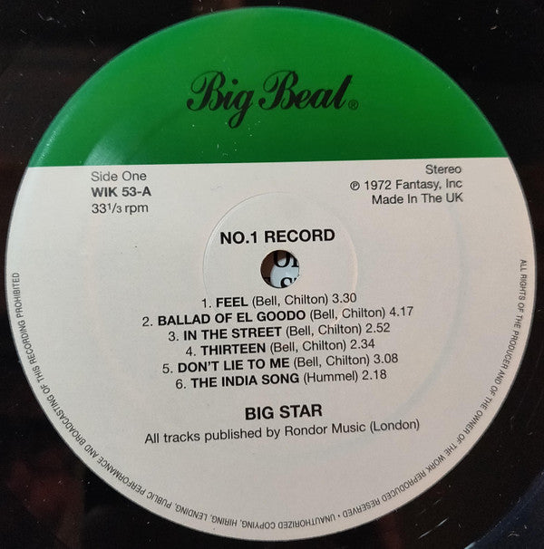 Big Star : #1 Record (LP, Album, RE)