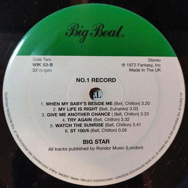 Big Star : #1 Record (LP, Album, RE)