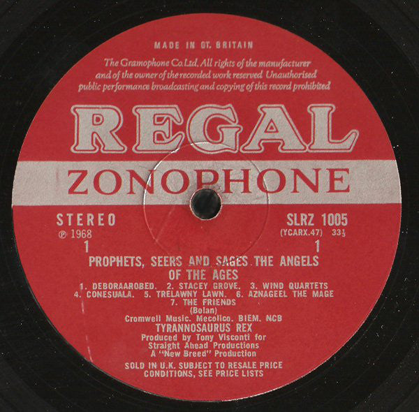 Tyrannosaurus Rex : Prophets, Seers & Sages The Angels Of The Ages (LP, Album)