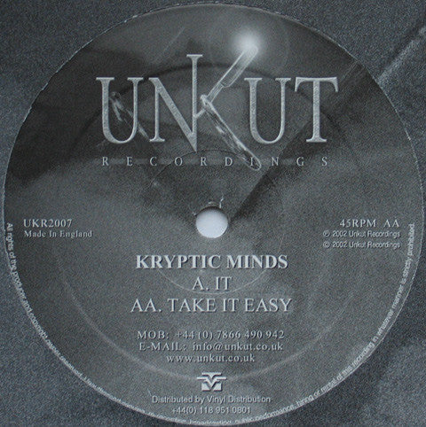 Kryptic Minds : It / Take It Easy (12")