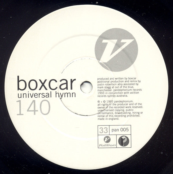 Boxcar : Universal Hymn (The Prankster Mixes) (12")