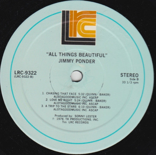 Jimmy Ponder : All Things Beautiful (LP, Album)