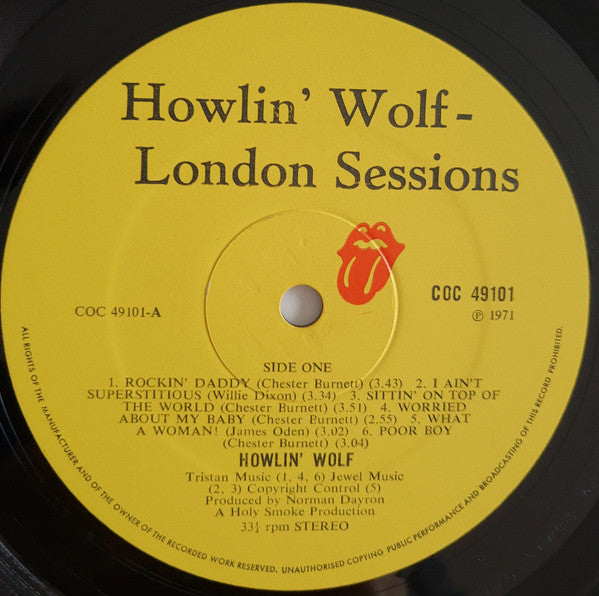 Howlin' Wolf : The London Howlin' Wolf Sessions (LP, Album, Gat)