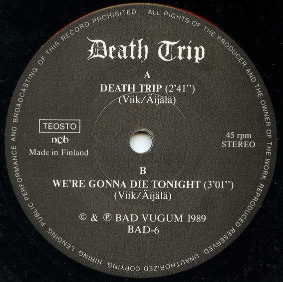 Death Trip : Death Trip (7")