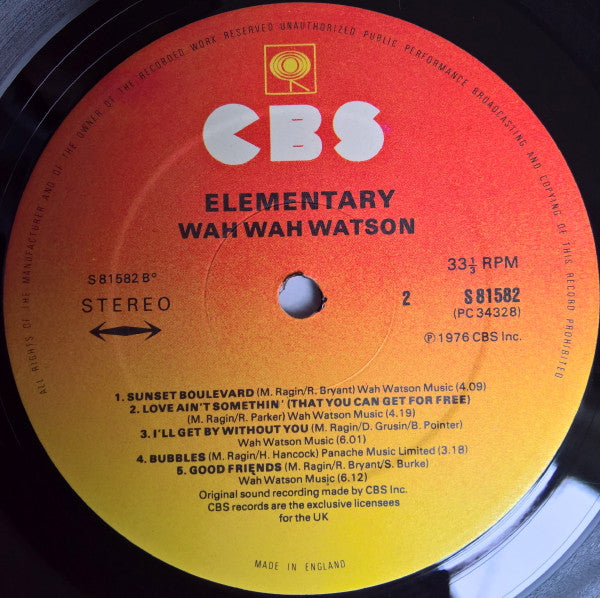 Melvin "Wah Wah" Watson : Elementary (LP, Album)
