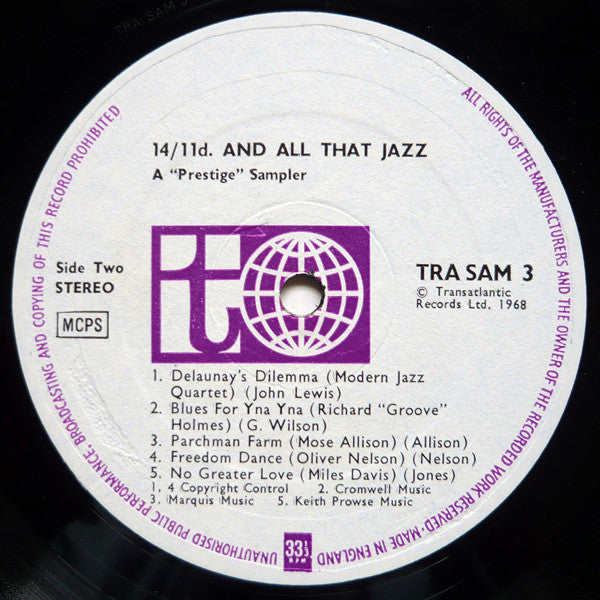 Various : 15/5 And All That Jazz - A Prestige Sampler (LP, Comp, Smplr)