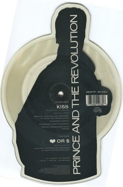 Prince And The Revolution : Kiss (Extended Version) (7", Shape, Ltd, Pic, RE)