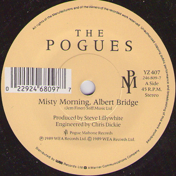 The Pogues : Misty Morning, Albert Bridge (7", Single, Ltd, Gat)